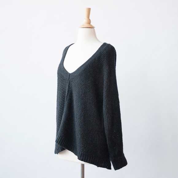 Free People Sweaters - Free People Chunky V-Neck Sweater with Alpaca